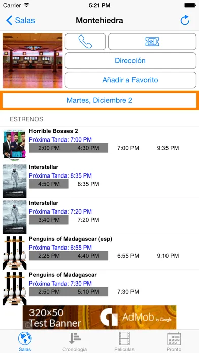 Capturas de pantalla de Cine