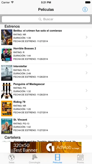 Capturas de pantalla de Cine