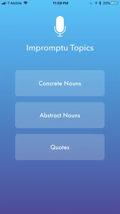 Screenshot di Impromptu Topic Generator