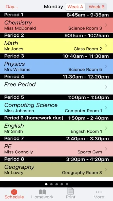 تصاویر College/University Schedule