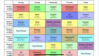 تصاویر College/University Schedule
