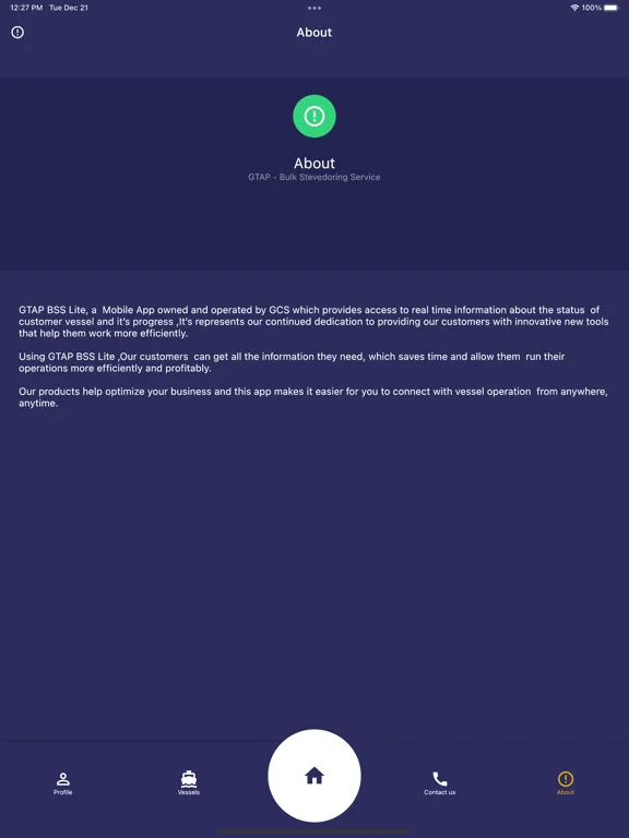 Capturas de tela do GTAP-BSS Lite iPad 