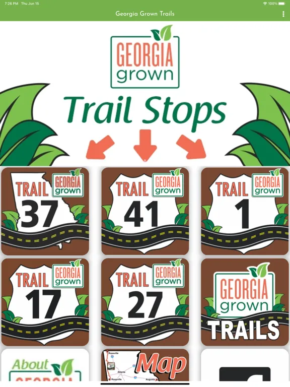 Georgia Grown Trails iPad  스크린샷