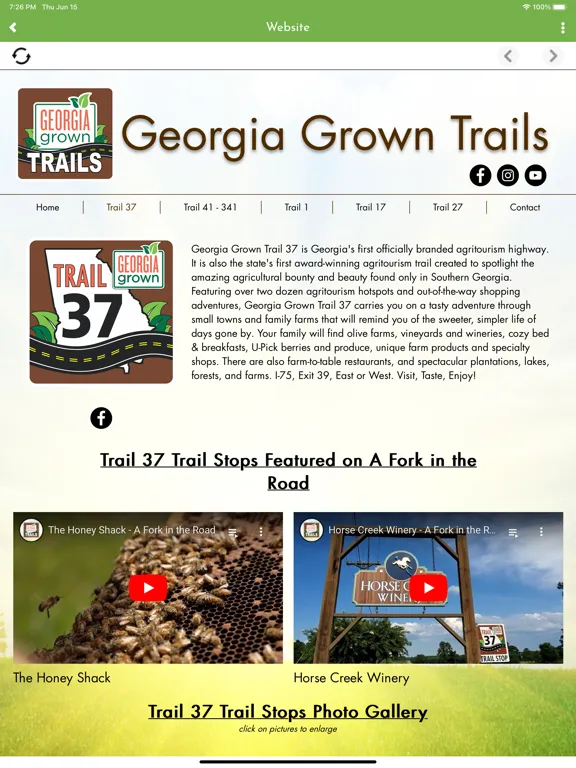 Georgia Grown Trails iPad  스크린샷