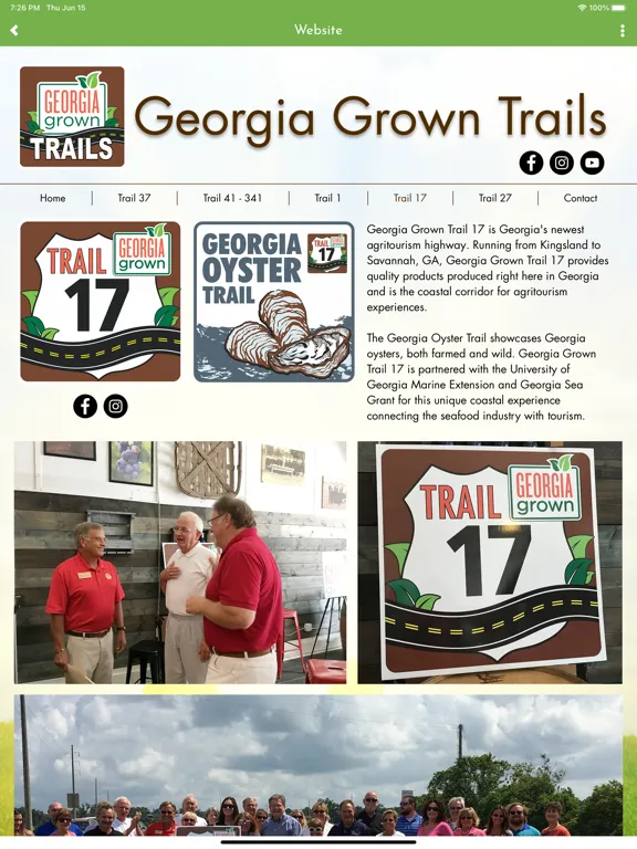 Georgia Grown Trails iPad  스크린샷