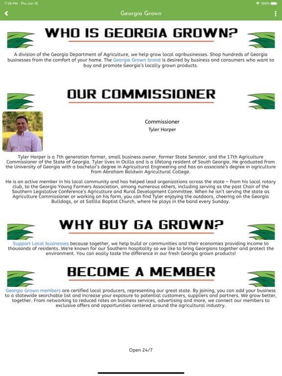 Georgia Grown Trails iPad  스크린샷