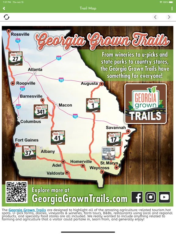 Georgia Grown Trails iPad  스크린샷