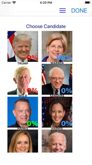 2020 Election Spinner Poll Ekran Görüntüleri