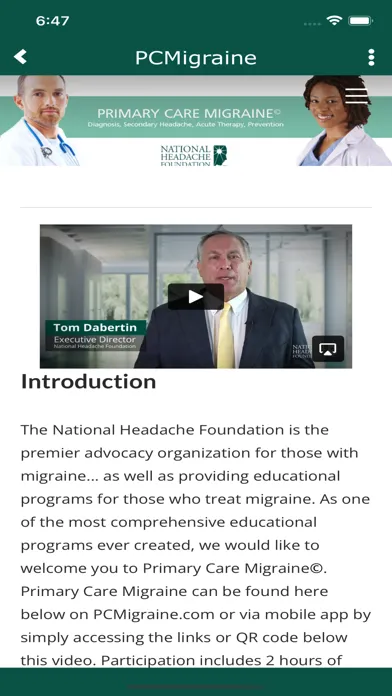 Capturas de pantalla de National Headache Foundation©