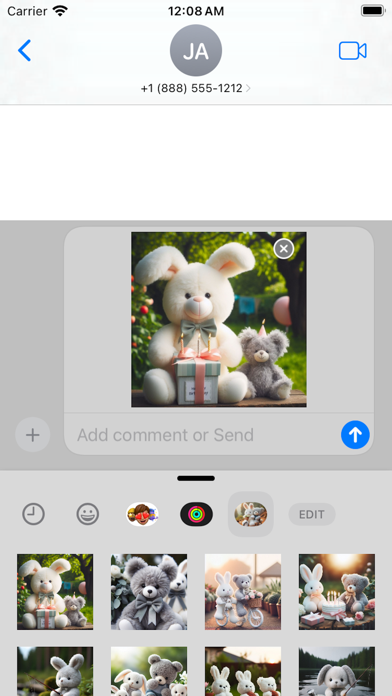 Bear & Rabbit 2 Stickers pack سکرین شاٹس