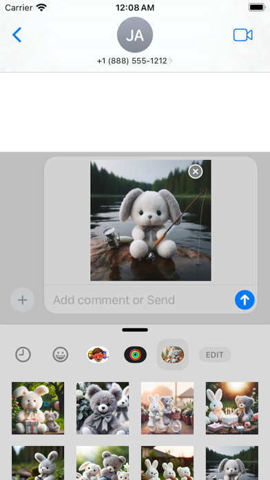 Bear & Rabbit 2 Stickers pack سکرین شاٹس