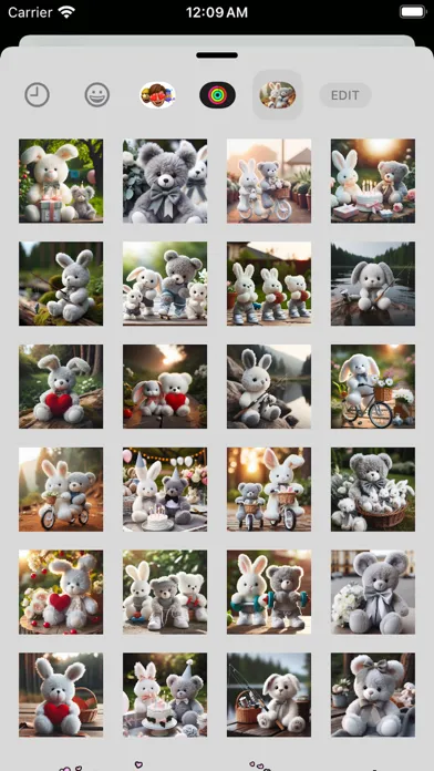 Bear & Rabbit 2 Stickers pack स्क्रीनशॉट