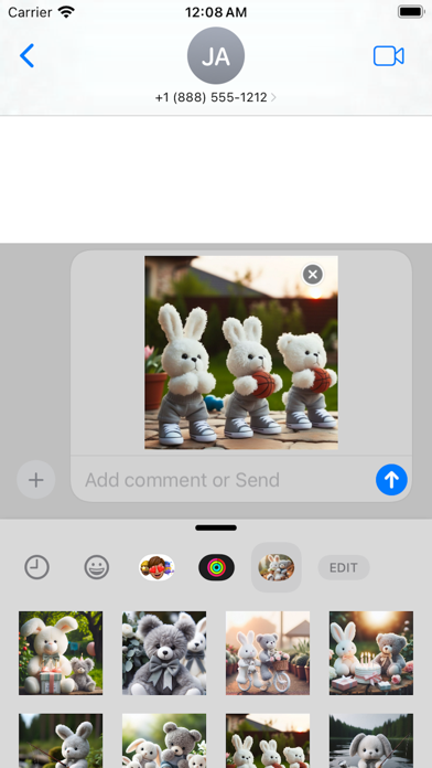 Bear & Rabbit 2 Stickers pack سکرین شاٹس