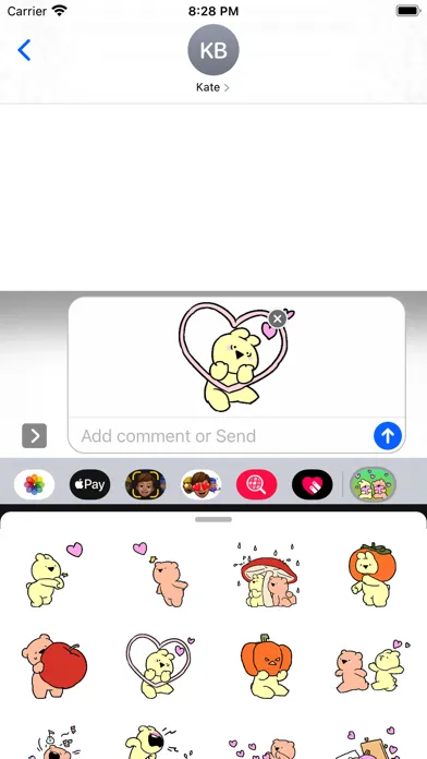Bear & Rabbit 3 Stickers pack应用截图