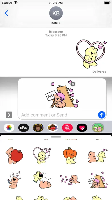 Bear & Rabbit 3 Stickers pack应用截图