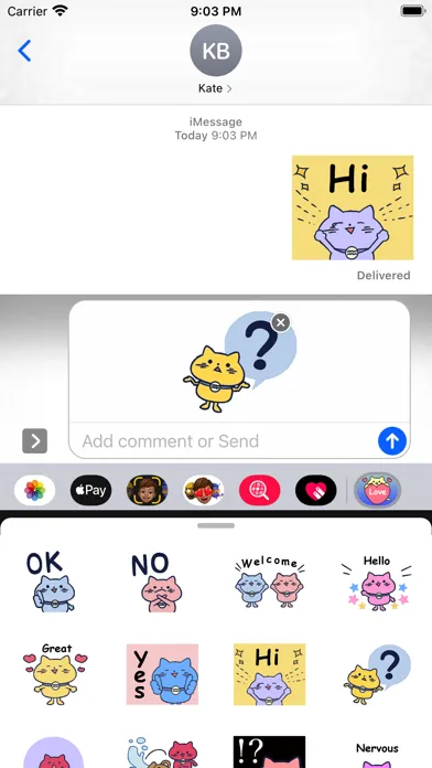 Captures d'écran de Cat Cat 1 Stickers Pack