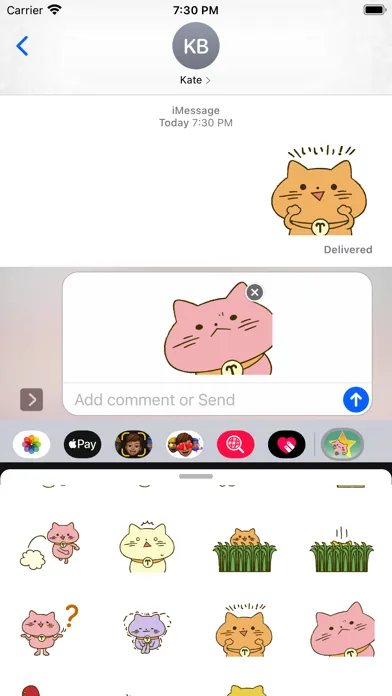 Capturas de tela do Cat Cat 5 Stickers Pack