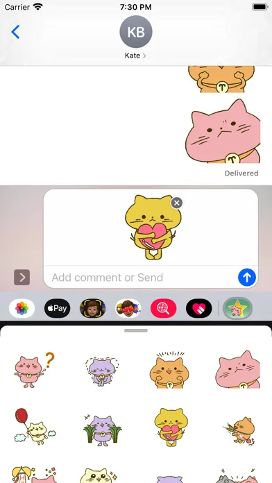 Capturas de tela do Cat Cat 5 Stickers Pack