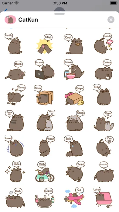 Cat Kun Stickers for iMessage Ekran Görüntüleri