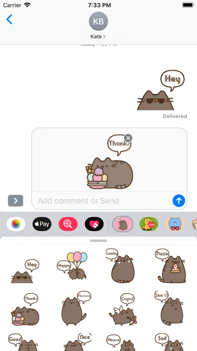 Cat Kun Stickers for iMessage Ekran Görüntüleri