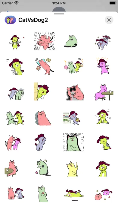 Скриншоты Cat Vs Dog 2 Stickers Pack