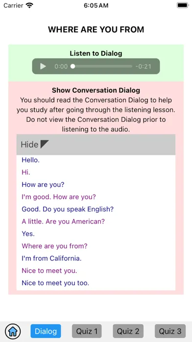 Captures d'écran de Daily English Conversation