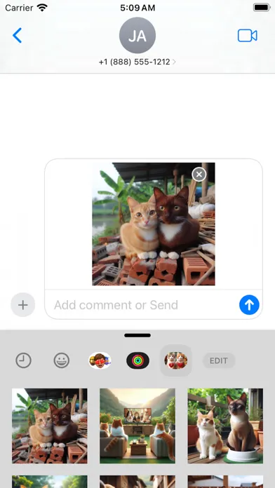 Capturas de tela do Happy Couple Cat Stickers