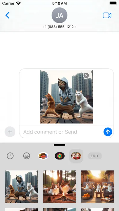 Capturas de tela do Happy Couple Cat Stickers