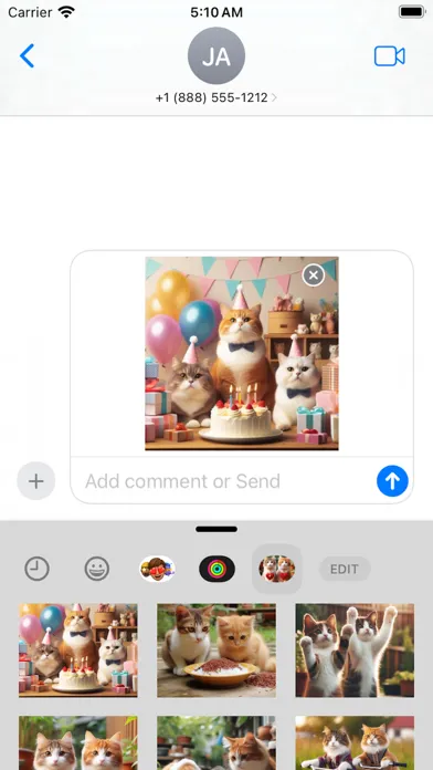 Capturas de tela do Happy Couple Cat Stickers