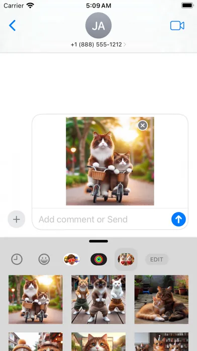 Capturas de tela do Happy Couple Cat Stickers