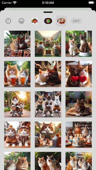 Capturas de tela do Happy Couple Cat Stickers
