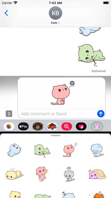 Pretty Cat 3 Stickers pack Screenshots