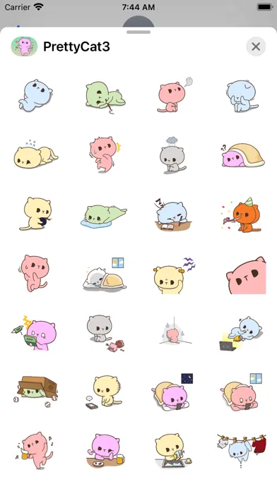 Pretty Cat 3 Stickers pack Screenshots