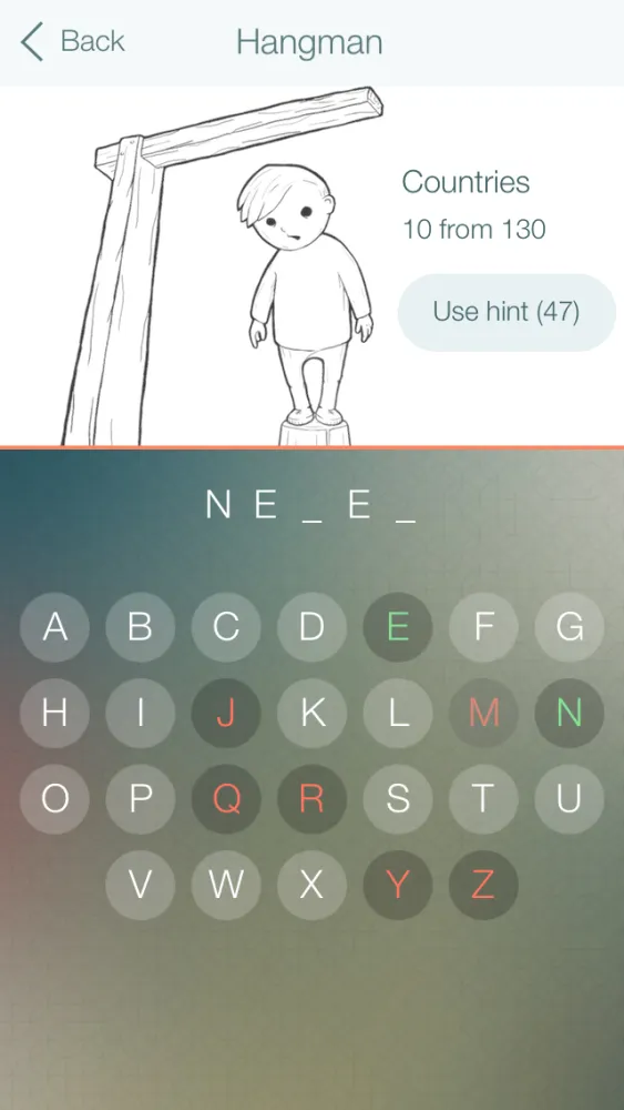 Hangman New - comeback of the classical word guessing game スクリーンショット