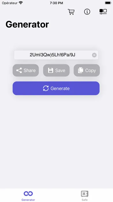 ภาพหน้าจอของ Safe Password Generator