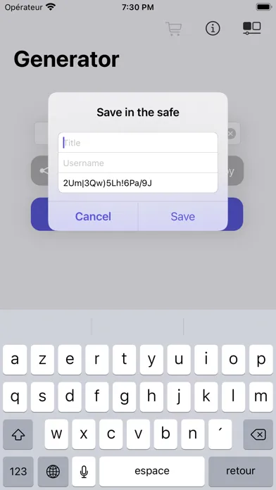 ภาพหน้าจอของ Safe Password Generator