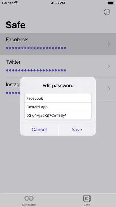 ภาพหน้าจอของ Safe Password Generator
