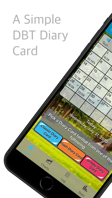 Simple DBT Skills Diary Card Screenshots