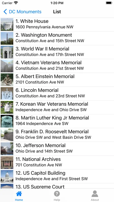 Tangkapan layar DC Monuments