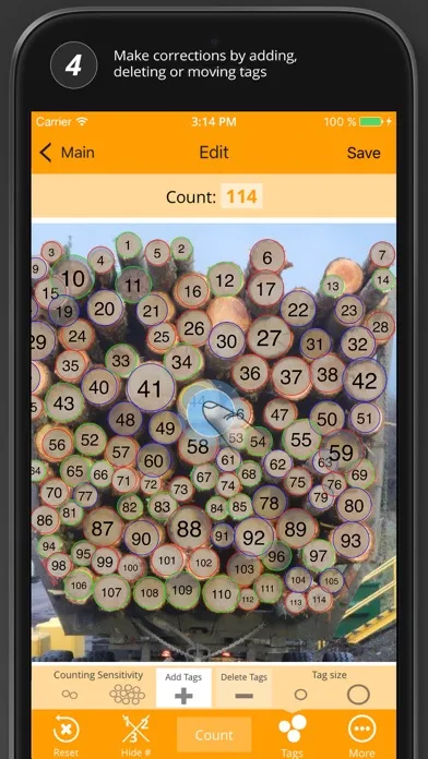 Tangkapan skrin CountLogs