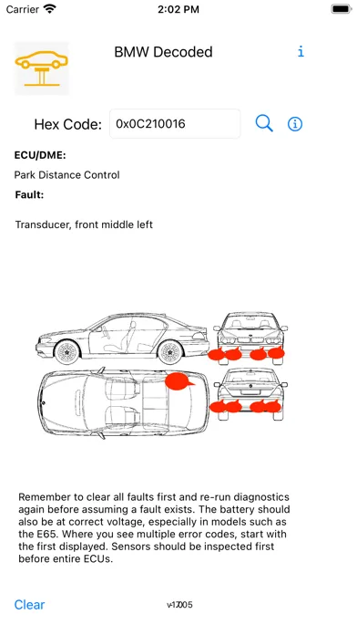 Screenshot di Fault Code Library