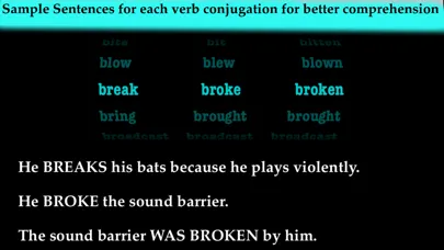 iRRegular Verbs English Only स्क्रीनशॉट