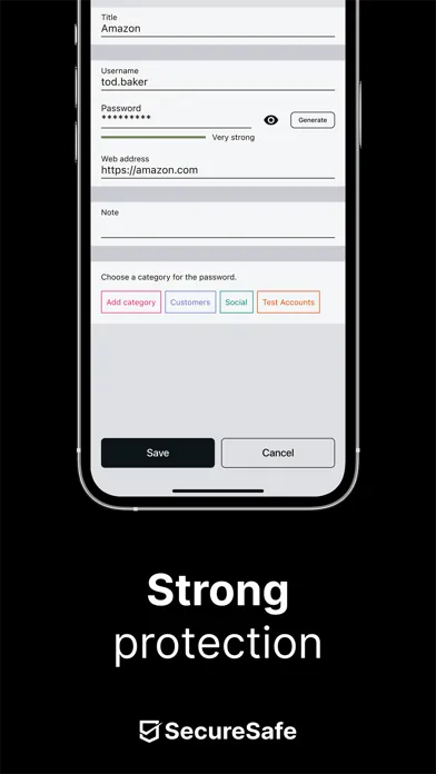Capturas de pantalla de SecureSafe Password Manager