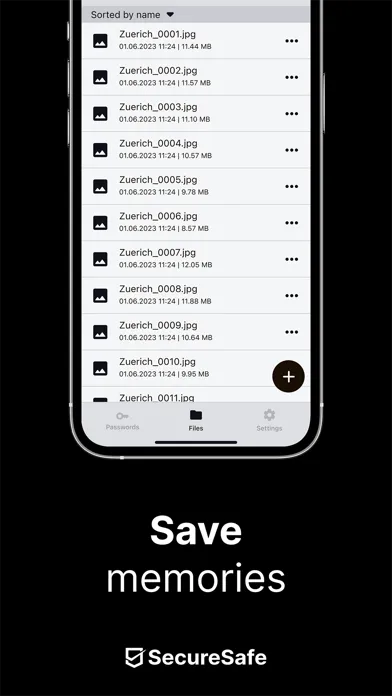 Capturas de pantalla de SecureSafe Password Manager