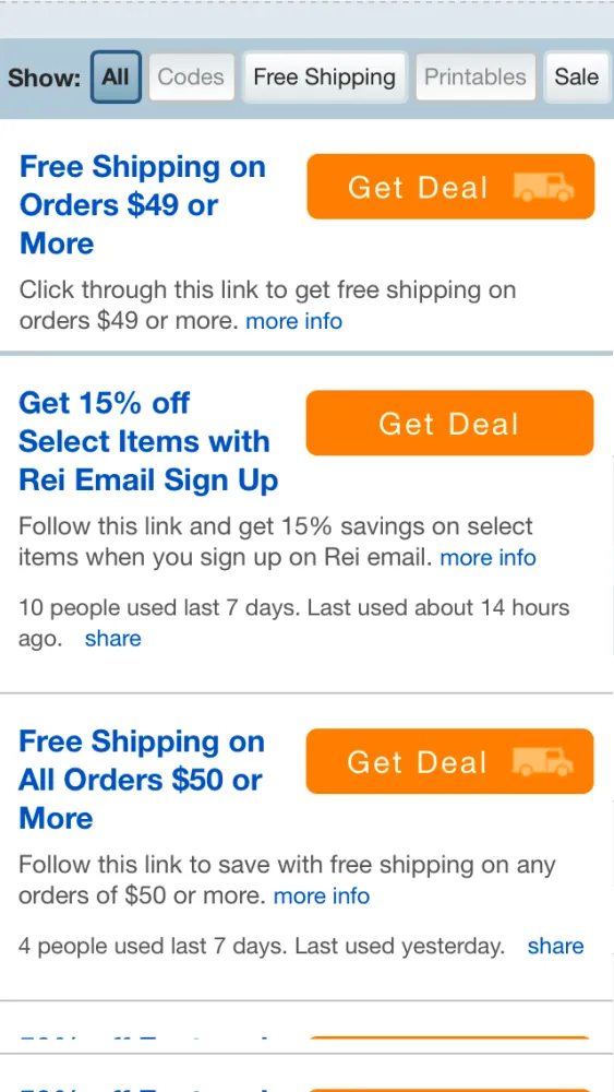 iPromocodes - the best Coupons, Deals, Bargains, Discounts, Sales, store Promo codes, Saving Tips, Save Money, Daily Deal of Day Sites, Gift Ideas & Freebies Screenshots