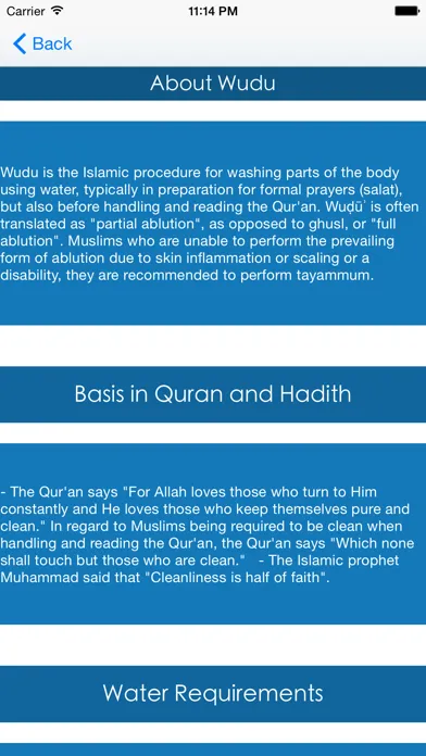 Capturas de tela do Wudu App - Ablution
