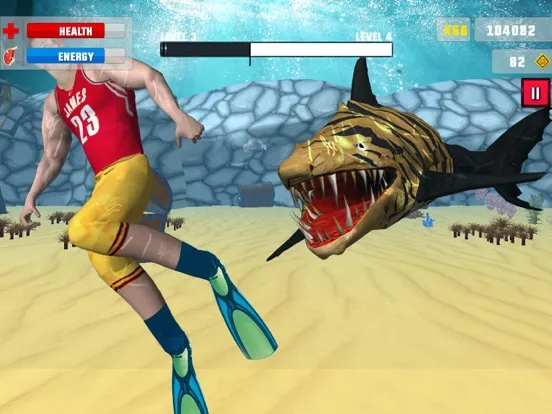 Ảnh chụp màn hình của Shark Attack : Fun Fish Games iPad 
