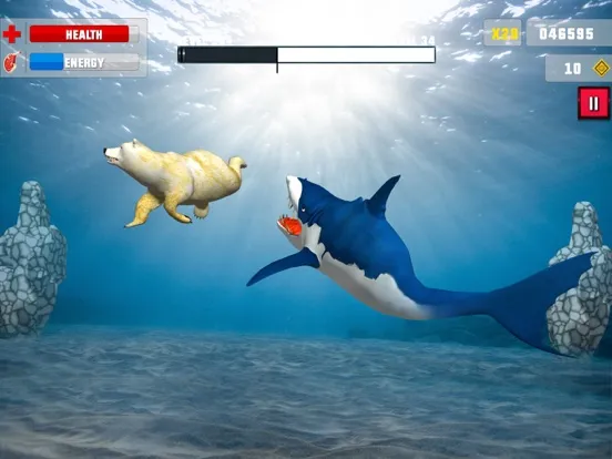 Ảnh chụp màn hình của Shark Attack : Fun Fish Games iPad 