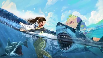 Ảnh chụp màn hình của Shark Attack : Fun Fish Games