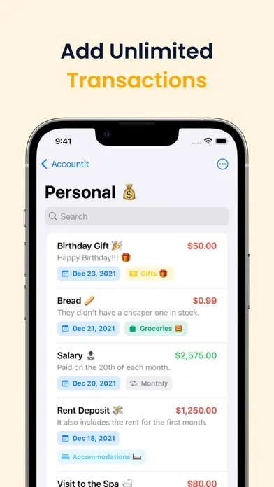 Accountit: Budget Tracker سکرین شاٹس